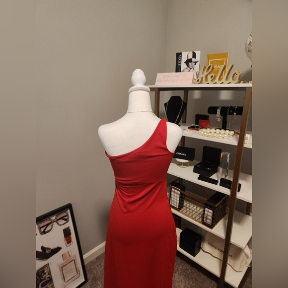 Susana Monaco one arm cut out high slit long dress / Red / Large / NWT - Picture 12 of 16